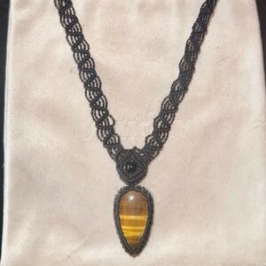 Tigers Eye Crystal Pendant Necklace